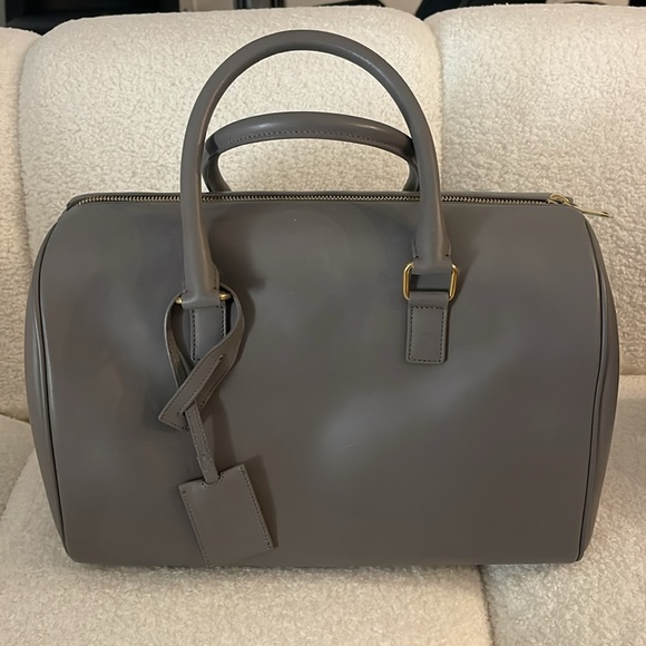Saint Laurent Mini Duffle Bag in grey with strap & authenticity card - Picture 4 of 10